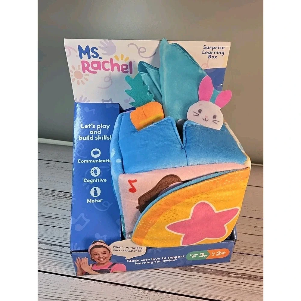 Ms. Rachel Official Surprise Learning Box Educational Toys with Stuffed Animals